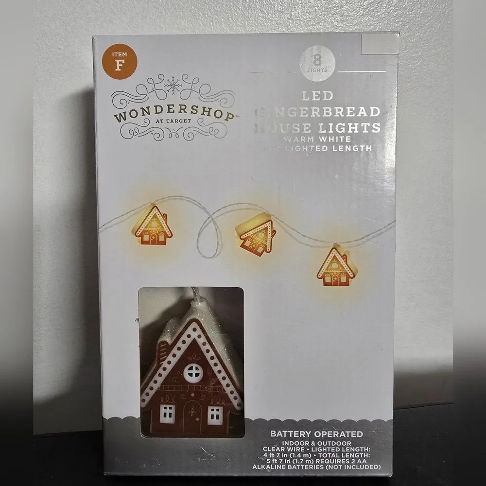 Wondershop Led Gingerbread Houses Lights, 5' 7